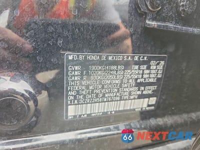 Zdjęcie 13 z 13 samochodu: 2026 HONDA HR-V SPORT VIN:3CZRZ2H58TM767096 - miniatura
