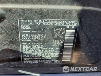 Zdjęcie 13 z 13 samochodu: 2016 NISSAN ROGUE SV VIN:KNMAT2MV6GP655519 - miniatura