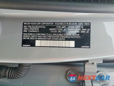 Zdjęcie 13 z 13 samochodu: 2025 VOLVO XC40 CORE VIN:YV4L12UJ9S2515754 - miniatura