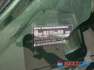 Zdjęcie 12 z 12 samochodu: 2022 BMW X3 M40I VIN:5UX83DP03N9K79940 - miniatura
