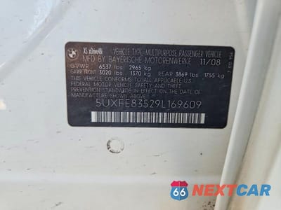Zdjęcie 12 z 12 samochodu: 2009 BMW X5 XDRIVE48I VIN:5UXFE83529L169609 - miniatura
