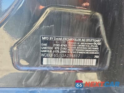 Zdjęcie 12 z 12 samochodu: 2003 MERCEDES-BENZ E 320 VIN:WDBUF65J13A294817 - miniatura