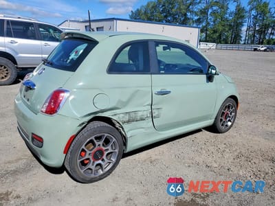 Trzecie zdjęcie samochodu z tyłu: 2012 FIAT 500 SPORT VIN:3C3CFFBR6CT183913 - miniatura