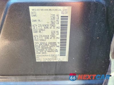 Zdjęcie 13 z 13 samochodu: 2020 NISSAN MURANO S VIN:5N1AZ2AS9LN128357 - miniatura