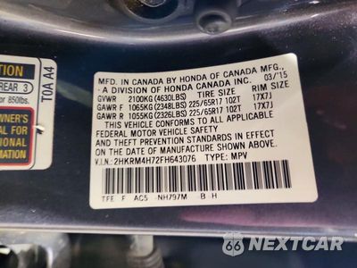 Zdjęcie 13 z 13 samochodu: 2015 HONDA CR-V EXL VIN:2HKRM4H72FH643076 - miniatura