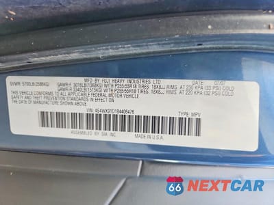 Zdjęcie 14 z 14 samochodu: 2008 SUBARU TRIBECA VIN:4S4WX91D184406476 - miniatura