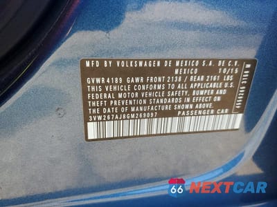 Zdjęcie 12 z 12 samochodu: 2016 VOLKSWAGEN JETTA S VIN:3VW267AJ8GM269097 - miniatura