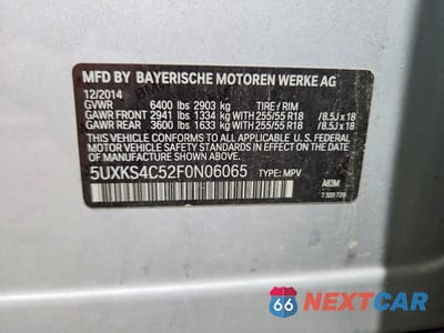 Zdjęcie 13 z 13 samochodu: 2015 BMW X5 XDRIVE35D VIN:5UXKS4C52F0N06065 - miniatura