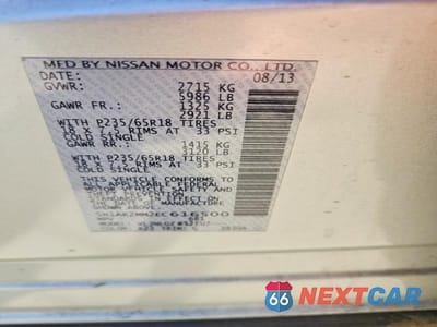 Zdjęcie 13 z 13 samochodu: 2014 NISSAN PATHFINDER S VIN:5N1AR2MM2EC616500 - miniatura