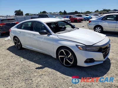 Czwarte zdjęcie samochodu z boku: 2022 HONDA ACCORD SPORT VIN:1HGCV1F36NA090375 - miniatura