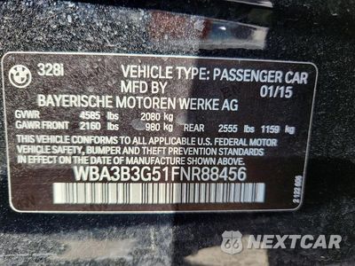 Zdjęcie 12 z 12 samochodu: 2015 BMW 328 XI VIN:WBA3B3G51FNR88456 - miniatura