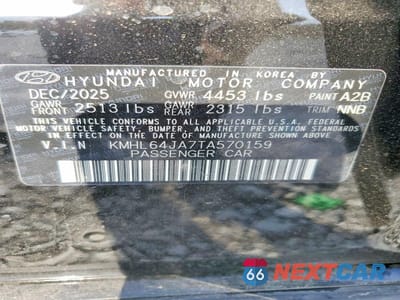 Zdjęcie 13 z 13 samochodu: 2026 HYUNDAI SONATA SEL SPORT VIN:KMHL64JA7TA570159 - miniatura