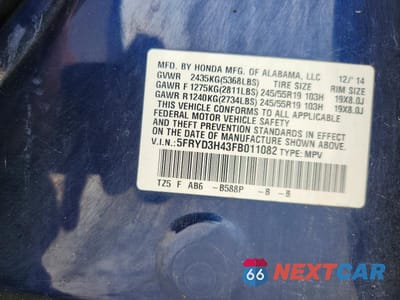 Zdjęcie 12 z 12 samochodu: 2015 ACURA MDX TECHNOLOGY VIN:5FRYD3H43FB011082 - miniatura
