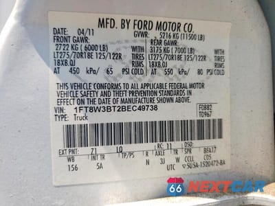 Zdjęcie 12 z 12 samochodu: 2011 FORD F350 SUPER DUTY VIN:1FT8W3BT2BEC49738 - miniatura
