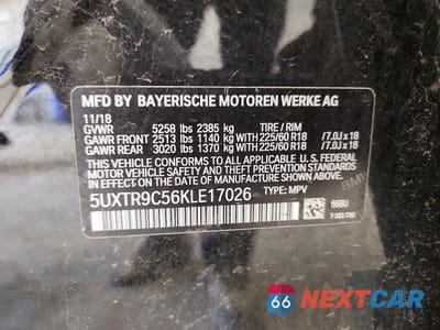 Zdjęcie 13 z 13 samochodu: 2019 BMW X3 XDRIVE30I VIN:5UXTR9C56KLE17026 - miniatura