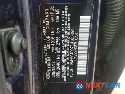 Zdjęcie 12 z 12 samochodu: 2012 HYUNDAI GENESIS 3.8L VIN:KMHGC4DD7CU185859 - miniatura