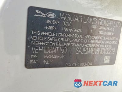 Zdjęcie 12 z 12 samochodu: 2017 JAGUAR XF S VIN:SAJBM4BV8HCY38219 - miniatura