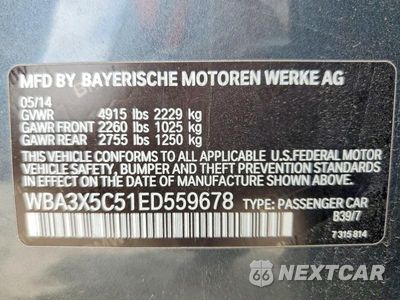 Zdjęcie 12 z 12 samochodu: 2014 BMW 328 XIGT VIN:WBA3X5C51ED559678 - miniatura