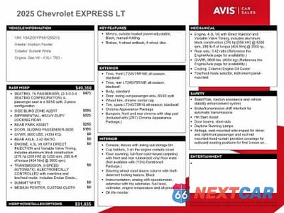Zdjęcie 13 z 14 samochodu: 2025 CHEVROLET EXPRESS G3500 VIN:1GAZGPFP8S1255212 - miniatura