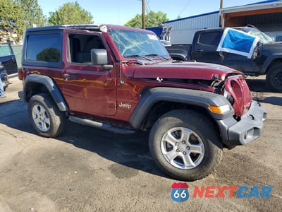 Czwarte zdjęcie samochodu z boku: 2021 JEEP WRANGLER SPORT VIN:1C4GJXAN3MW575078 - miniatura