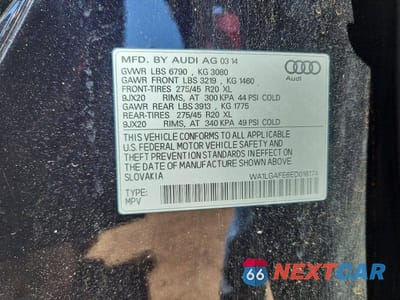 Zdjęcie 13 z 13 samochodu: 2014 AUDI Q7 PREMIUM PLUS VIN:WA1LGAFE6ED018174 - miniatura