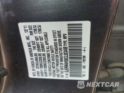 Zdjęcie 12 z 12 samochodu: 2012 HONDA CR-V EX VIN:5J6RM4H56CL003498 - miniatura