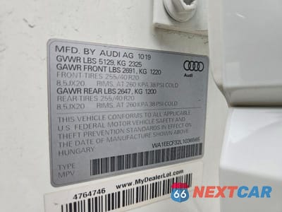 Zdjęcie 12 z 12 samochodu: 2020 AUDI Q3 PREMIUM PLUS S-LINE VIN:WA1EECF32L1036565 - miniatura