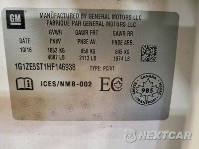 Zdjęcie 12 z 12 samochodu: 2017 CHEVROLET MALIBU LT VIN:1G1ZE5ST1HF146938 - miniatura