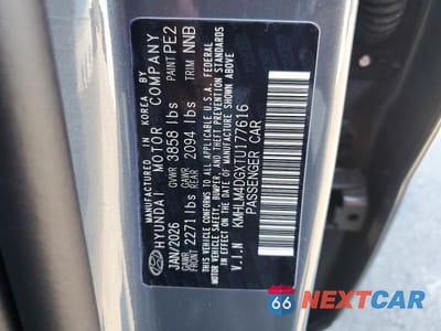Zdjęcie 12 z 12 samochodu: 2026 HYUNDAI ELANTRA SEL SPORT VIN:KMHLM4DGXTU177616 - miniatura