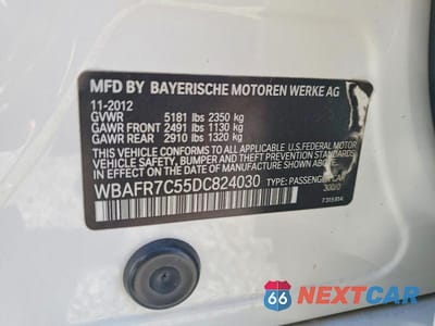 Zdjęcie 12 z 12 samochodu: 2013 BMW 535 I VIN:WBAFR7C55DC824030 - miniatura