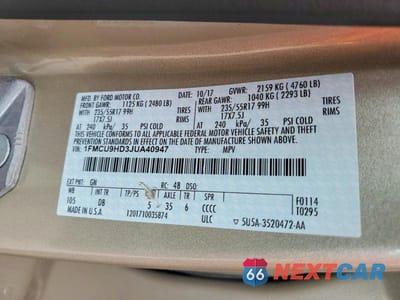 Zdjęcie 13 z 13 samochodu: 2018 FORD ESCAPE SEL VIN:1FMCU9HD3JUA40947 - miniatura