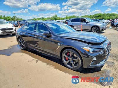 Czwarte zdjęcie samochodu z boku: 2019 GENESIS G70 3.3T ADVANCED VIN:KMTG34LE8KU014665 - miniatura