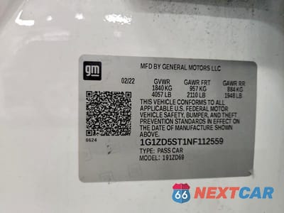 Zdjęcie 12 z 12 samochodu: 2022 CHEVROLET MALIBU LT VIN:1G1ZD5ST1NF112559 - miniatura