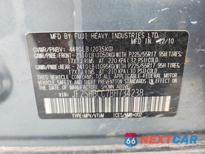 Zdjęcie 12 z 12 samochodu: 2011 SUBARU FORESTER 2.5X PREMIUM VIN:JF2SHBCC7BH734238 - miniatura