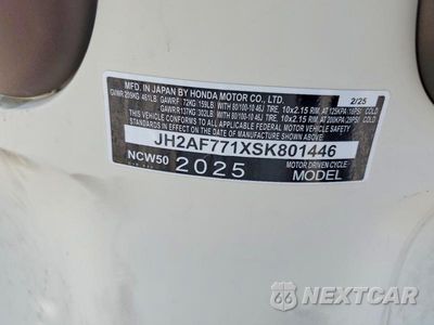 Zdjęcie 8 z 8 samochodu: 2025 HONDA NCW50 VIN:JH2AF771XSK801446 - miniatura