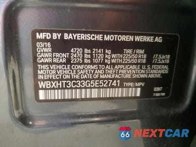 Zdjęcie 13 z 13 samochodu: 2016 BMW X1 XDRIVE28I VIN:WBXHT3C33G5E52741 - miniatura