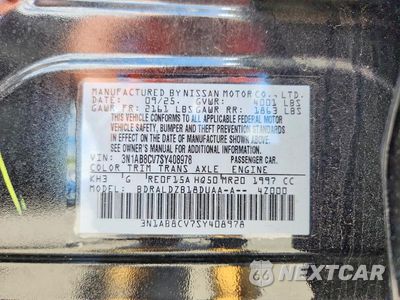 Zdjęcie 12 z 12 samochodu: 2025 NISSAN SENTRA SV VIN:3N1AB8CV7SY408978 - miniatura