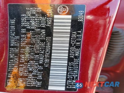 Zdjęcie 12 z 12 samochodu: 2017 TOYOTA CAMRY SE VIN:4T1BF1FK2HU644170 - miniatura