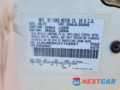 Zdjęcie 13 z 13 samochodu: 1997 LINCOLN TOWN CAR SIGNATURE VIN:1LNLM82W1VY742557 - miniatura