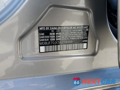 Zdjęcie 13 z 13 samochodu: 2005 MERCEDES-BENZ E 500 VIN:WDBUF70JX5A728488 - miniatura