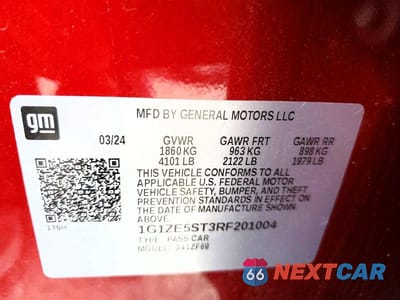 Zdjęcie 12 z 12 samochodu: 2024 CHEVROLET MALIBU PREMIER VIN:1G1ZE5ST3RF201004 - miniatura