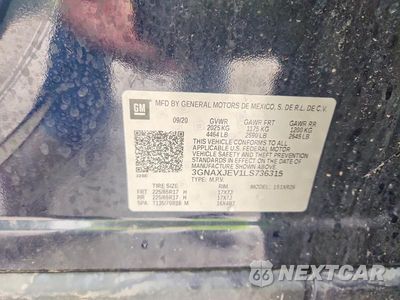Zdjęcie 13 z 13 samochodu: 2020 CHEVROLET EQUINOX LT VIN:3GNAXJEV1LS736315 - miniatura