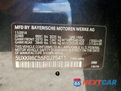Zdjęcie 13 z 13 samochodu: 2015 BMW X5 XDRIVE50I VIN:5UXKR6C55F0J75411 - miniatura