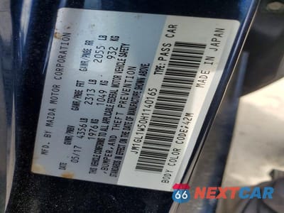 Zdjęcie 12 z 12 samochodu: 2017 MAZDA 6 GRAND TOURING VIN:JM1GL1W50H1140165 - miniatura