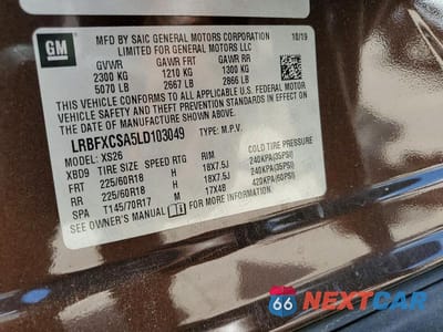 Zdjęcie 14 z 14 samochodu: 2020 BUICK ENVISION ESSENCE VIN:LRBFXCSA5LD103049 - miniatura