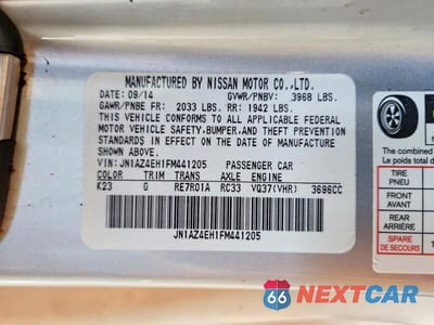 Zdjęcie 12 z 12 samochodu: 2015 NISSAN 370Z SPORT VIN:JN1AZ4EH1FM441205 - miniatura