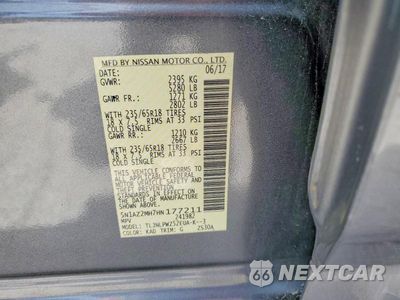 Zdjęcie 13 z 13 samochodu: 2017 NISSAN MURANO S VIN:5N1AZ2MH7HN177211 - miniatura
