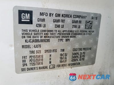 Zdjęcie 13 z 13 samochodu: 2018 BUICK ENCORE PREFERRED VIN:KL4CJASB9JB698395 - miniatura