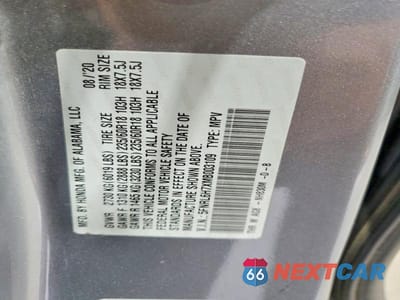 Zdjęcie 14 z 14 samochodu: 2021 HONDA ODYSSEY EXL VIN:5FNRL6H7XMB003109 - miniatura