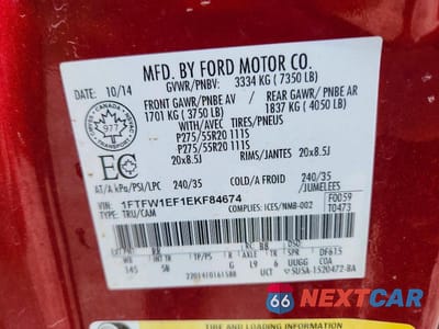 Zdjęcie 13 z 13 samochodu: 2014 FORD F150 SUPERCREW VIN:1FTFW1EF1EKF84674 - miniatura